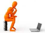 Man Ponders Computer