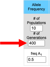 Number of
generations settings