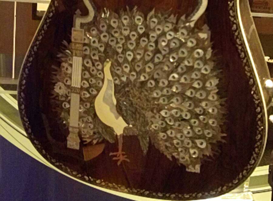 Martin guitar with bird inlay, Martin museum